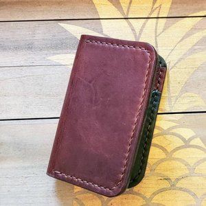 ScapeGrace Designs Brown and Green Leather Wallet